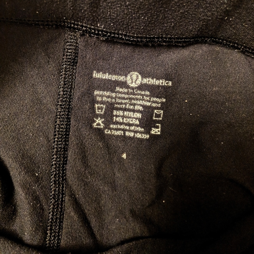 Lululemon Cropped Leggings with Flare Bottoms - Picture 4 of 4
